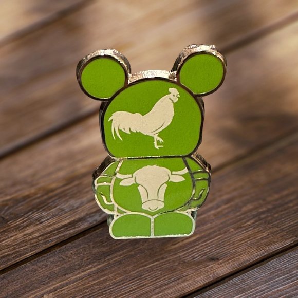 Disney Mickey Trading Pin Jr Mystery This That Vinylmation Chicken Beef Authenti - Picture 1 of 5